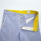 RIDING HIGH Made in Japan Cotton Hickory-Stripe Work Pants Button-Fly Yellow Waist L (W87cm)