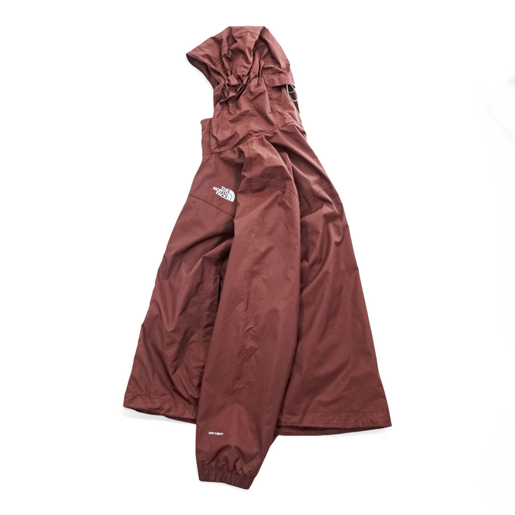 THE NORTH FACE Hooded Mountain Parka DryVent Nylon Burgundy/Brown M Mesh Lined