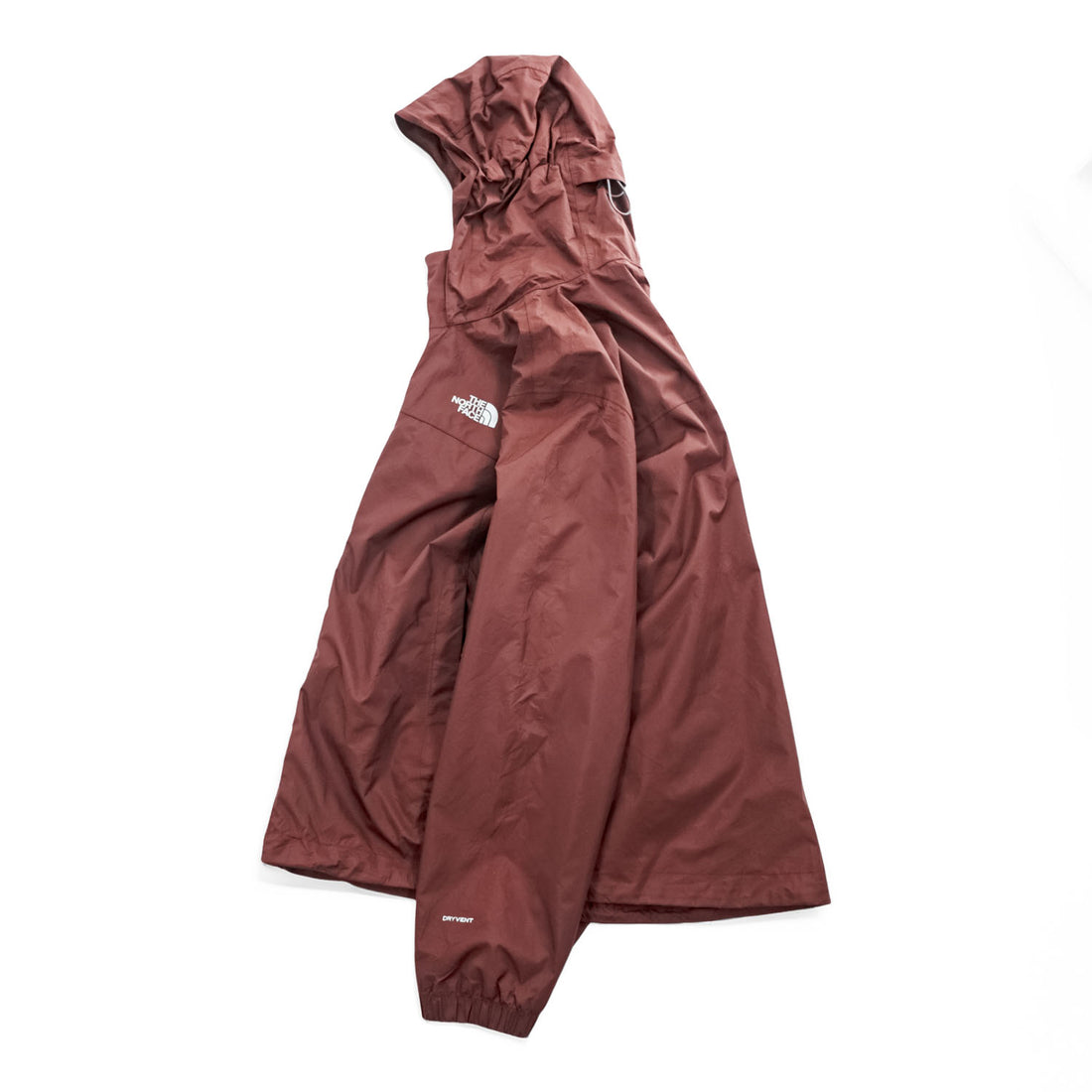 THE NORTH FACE Hooded Mountain Parka DryVent Nylon Burgundy/Brown M Mesh Lined
