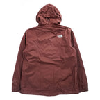 THE NORTH FACE Hooded Mountain Parka DryVent Nylon Burgundy/Brown M Mesh Lined