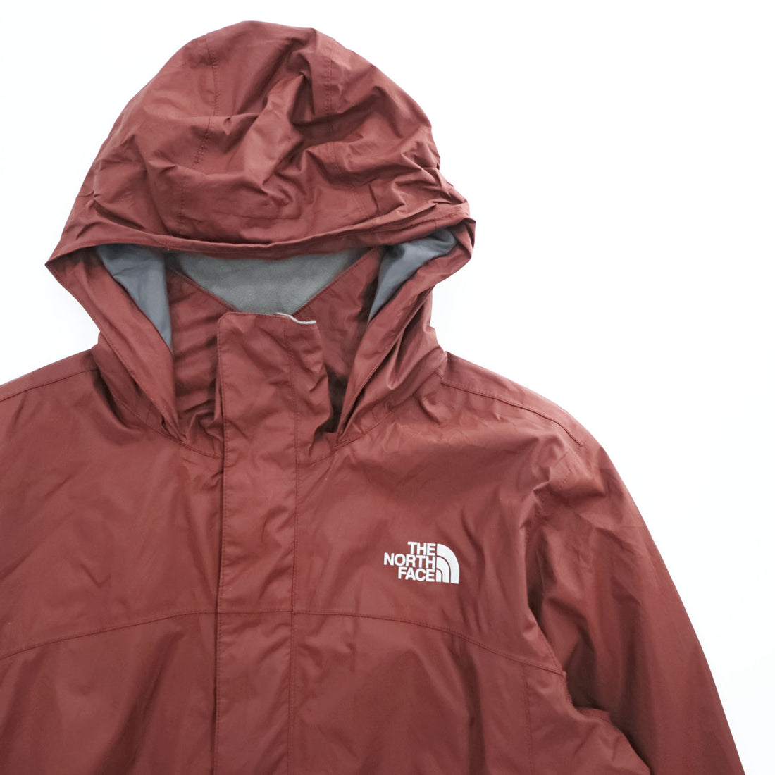 THE NORTH FACE Hooded Mountain Parka DryVent Nylon Burgundy/Brown M Mesh Lined