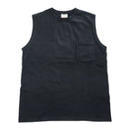 Goodwear Black Cotton Pocket Tank Top Crewneck Sleeveless Made in USA Size M