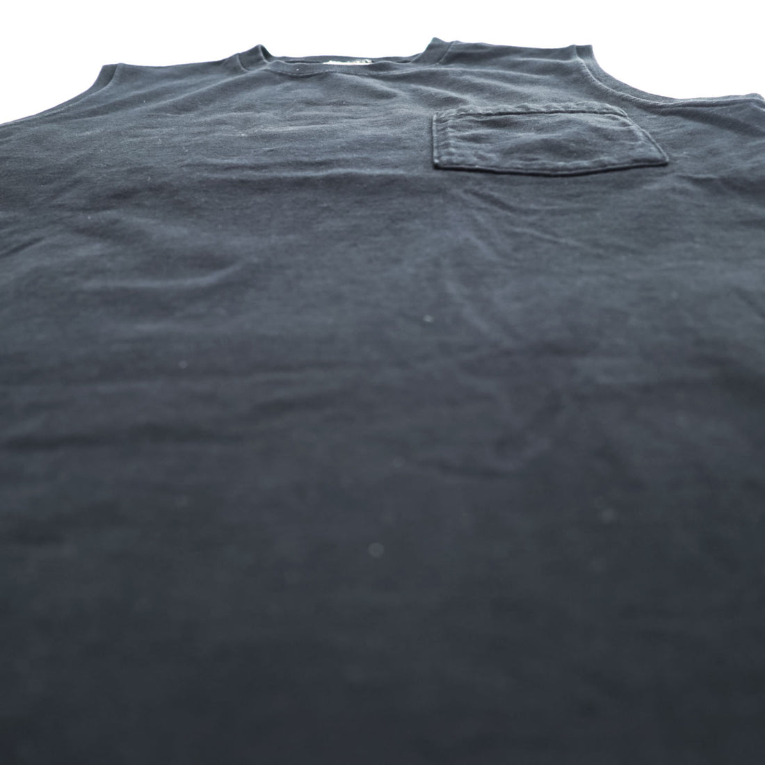 Goodwear Black Cotton Pocket Tank Top Crewneck Sleeveless Made in USA Size M