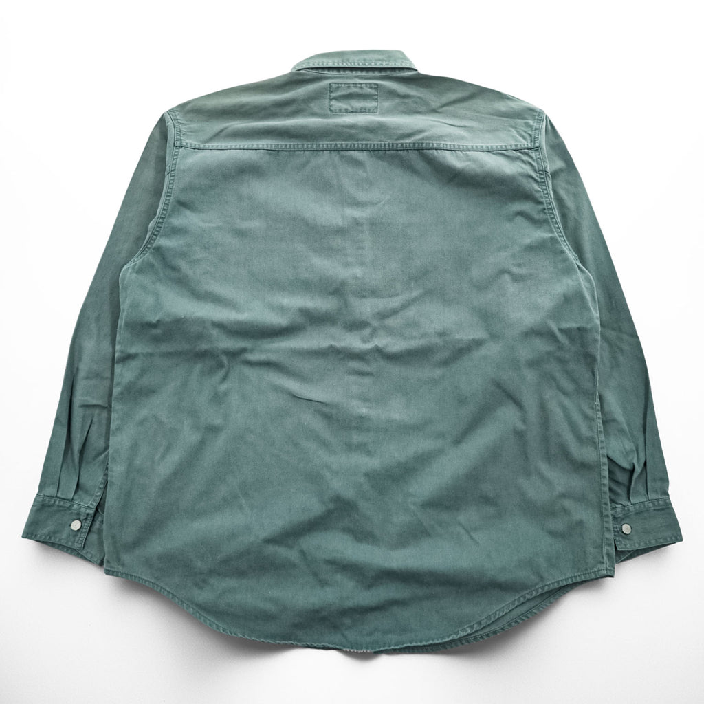 Levi Strauss 90s Vintage Long-Sleeve Work Shirt XL Khaki Green 60560-1332