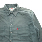 Levi Strauss 90s Vintage Long-Sleeve Work Shirt XL Khaki Green 60560-1332