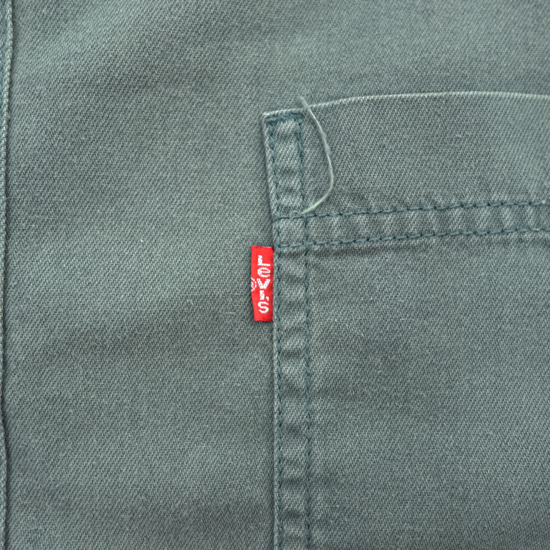 Levi Strauss 90s Vintage Long-Sleeve Work Shirt XL Khaki Green 60560-1332
