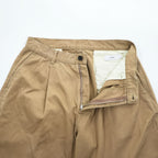 Graphpaper 日本製 ワイド テーパード 2タック チノパンツ M ベージュ プリーツ Chino Two Tuck Pants GU191-40048B