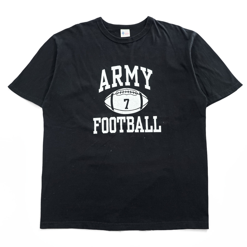 Buzz Rickson Black ARMY FOOTBALL Graphic T-Shirt 100% Cotton Crewneck XXL Made in USA