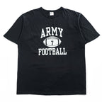 Buzz Rickson Black ARMY FOOTBALL Graphic T-Shirt 100% Cotton Crewneck XXL Made in USA