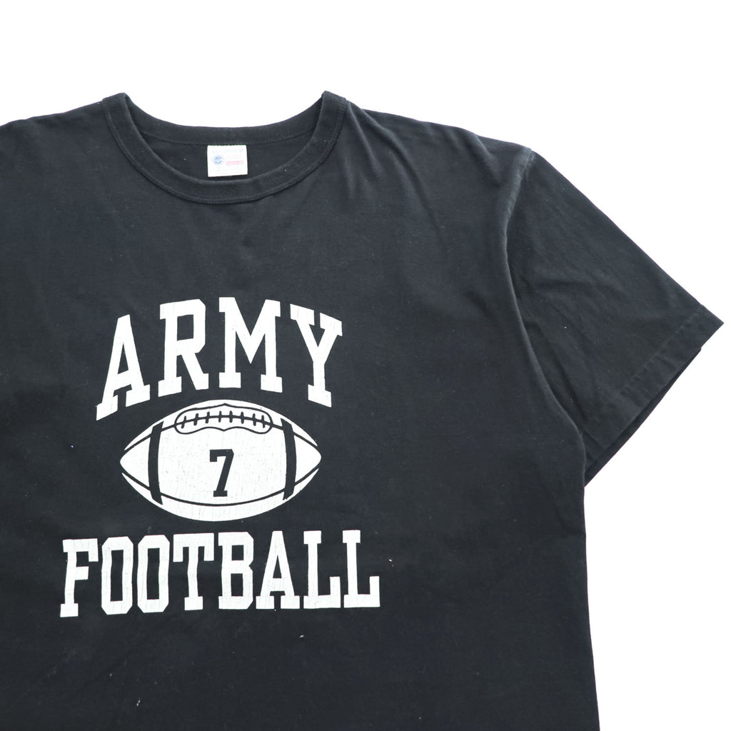 Buzz Rickson Black ARMY FOOTBALL Graphic T-Shirt 100% Cotton Crewneck XXL Made in USA