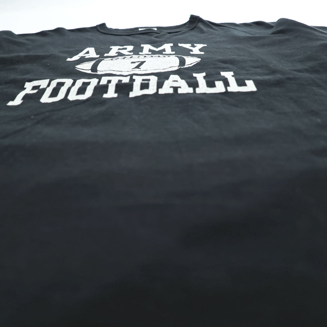 Buzz Rickson Black ARMY FOOTBALL Graphic T-Shirt 100% Cotton Crewneck XXL Made in USA