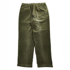 Brooks Brothers 90s Vintage Corduroy Pleated Pants Olive/Khaki 100% Cotton US-Made Size 36 (≈88cm Waist) Cuffed Relaxed Tapered