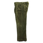 Brooks Brothers 90s Vintage Corduroy Pleated Pants Olive/Khaki 100% Cotton US-Made Size 36 (≈88cm Waist) Cuffed Relaxed Tapered