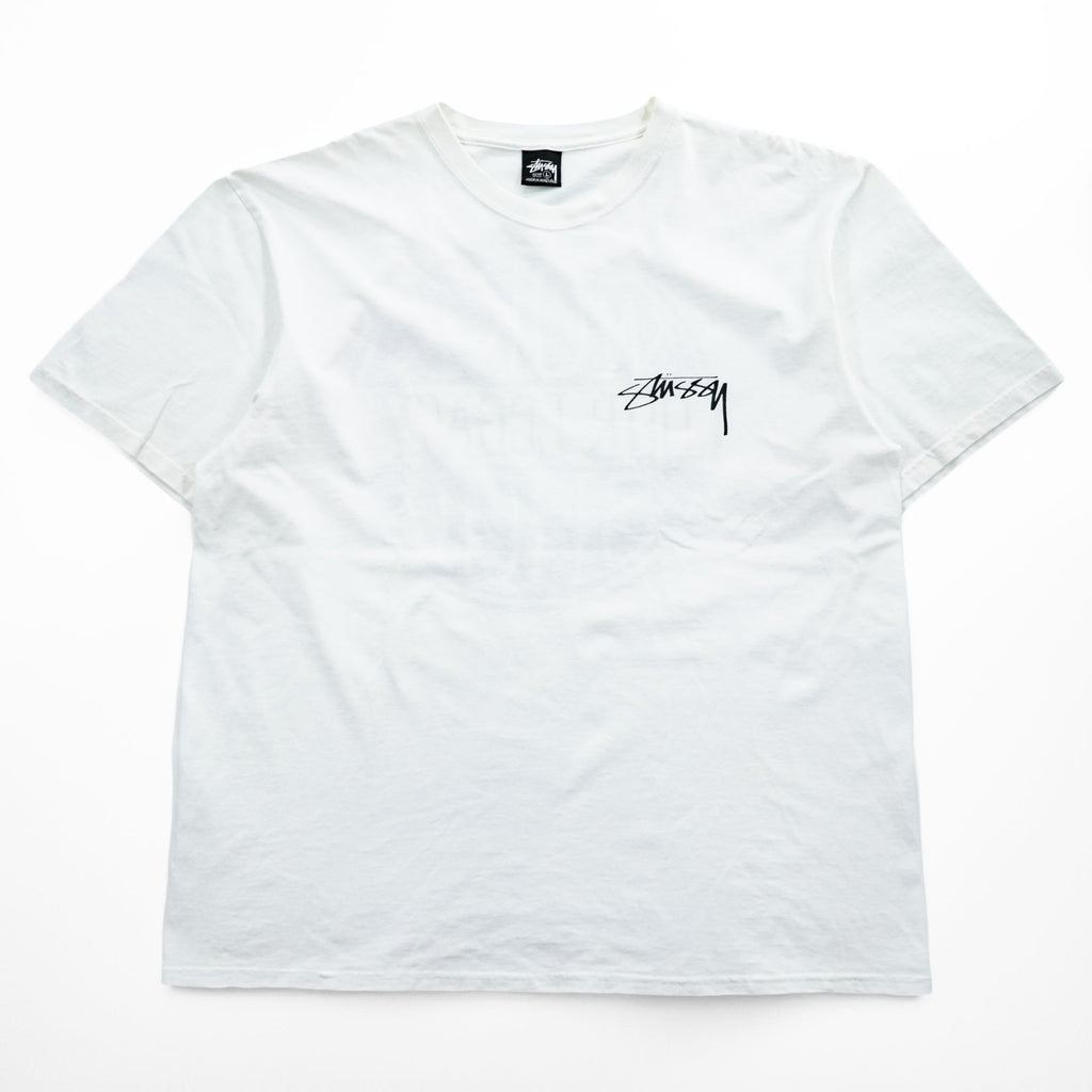 STUSSY × OUR LEGACY 半袖 Tシャツ DOT PIGMENT DYED TEE バックプリント WORK SHOP L ホワイト