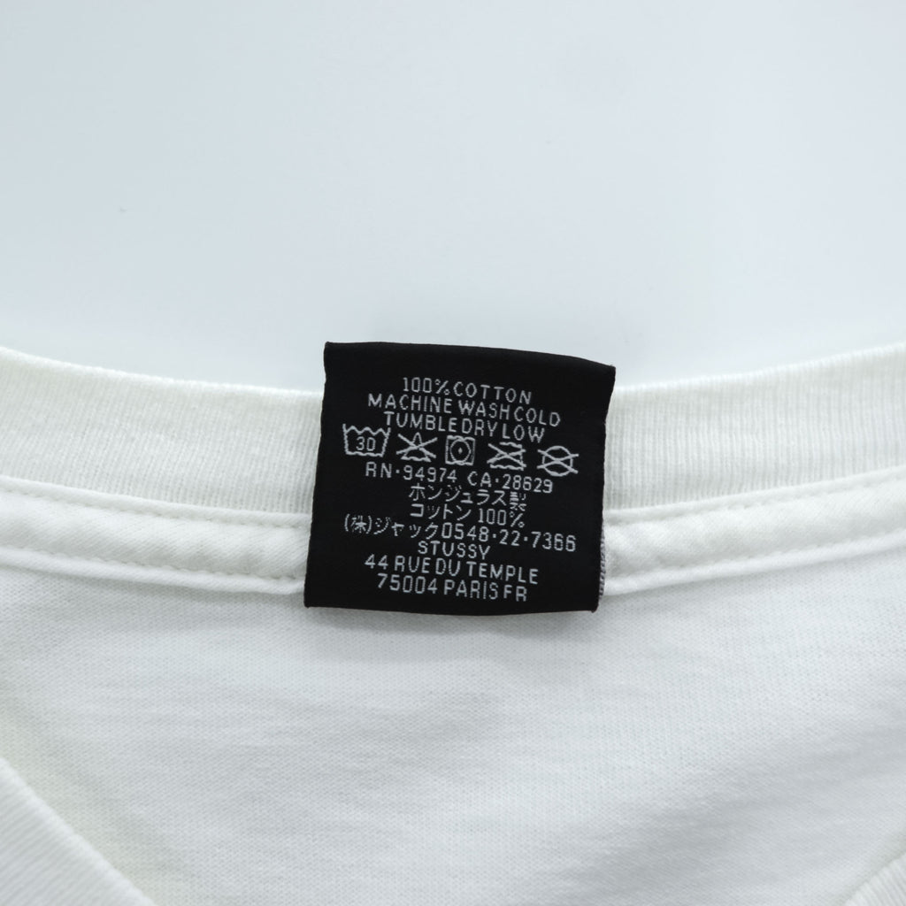 STUSSY × OUR LEGACY 半袖 Tシャツ DOT PIGMENT DYED TEE バックプリント WORK SHOP L ホワイト