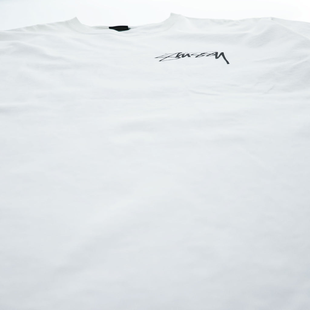 STUSSY × OUR LEGACY 半袖 Tシャツ DOT PIGMENT DYED TEE バックプリント WORK SHOP L ホワイト