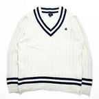 Brooks Brothers V-neck Tilden Sweater L Navy, White