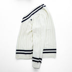 Brooks Brothers V-neck Tilden Sweater L Navy, White