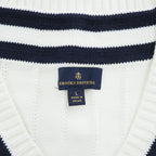 Brooks Brothers V-neck Tilden Sweater L Navy, White