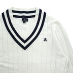 Brooks Brothers V-neck Tilden Sweater L Navy, White