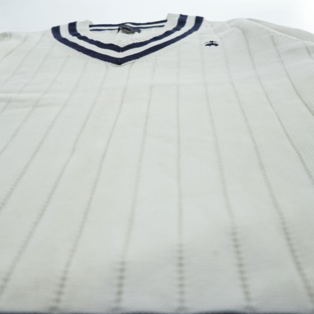 Brooks Brothers V-neck Tilden Sweater L Navy, White