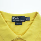 Polo Ralph Lauren ポロシャツ 2XL イエロー CUSTOM FIT ビッグポニー 刺繍