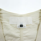 COMME des GARÇONS Ganryu Cotton Vest Off-White Patch Pockets Metal Buttons Back Adjuster Made in Japan S