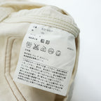 COMME des GARÇONS Ganryu Cotton Vest Off-White Patch Pockets Metal Buttons Back Adjuster Made in Japan S