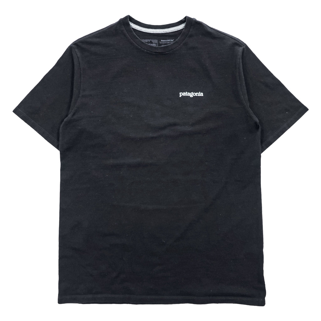 Patagonia Tシャツ S ブラック バックプリント Fitz Roy Horizons Tee レスポンシビリティー 38501