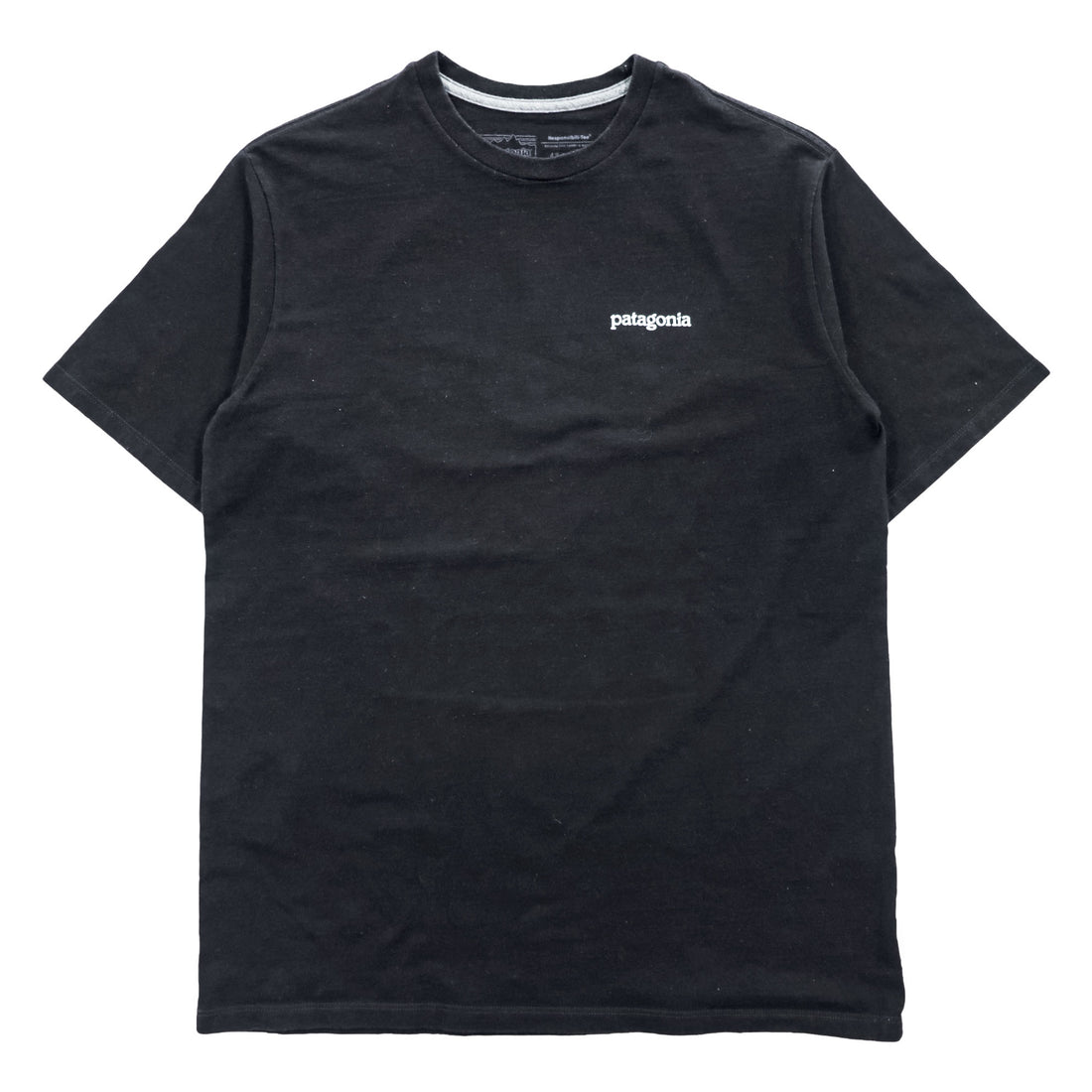 Patagonia Tシャツ S ブラック バックプリント Fitz Roy Horizons Tee レスポンシビリティー 38501
