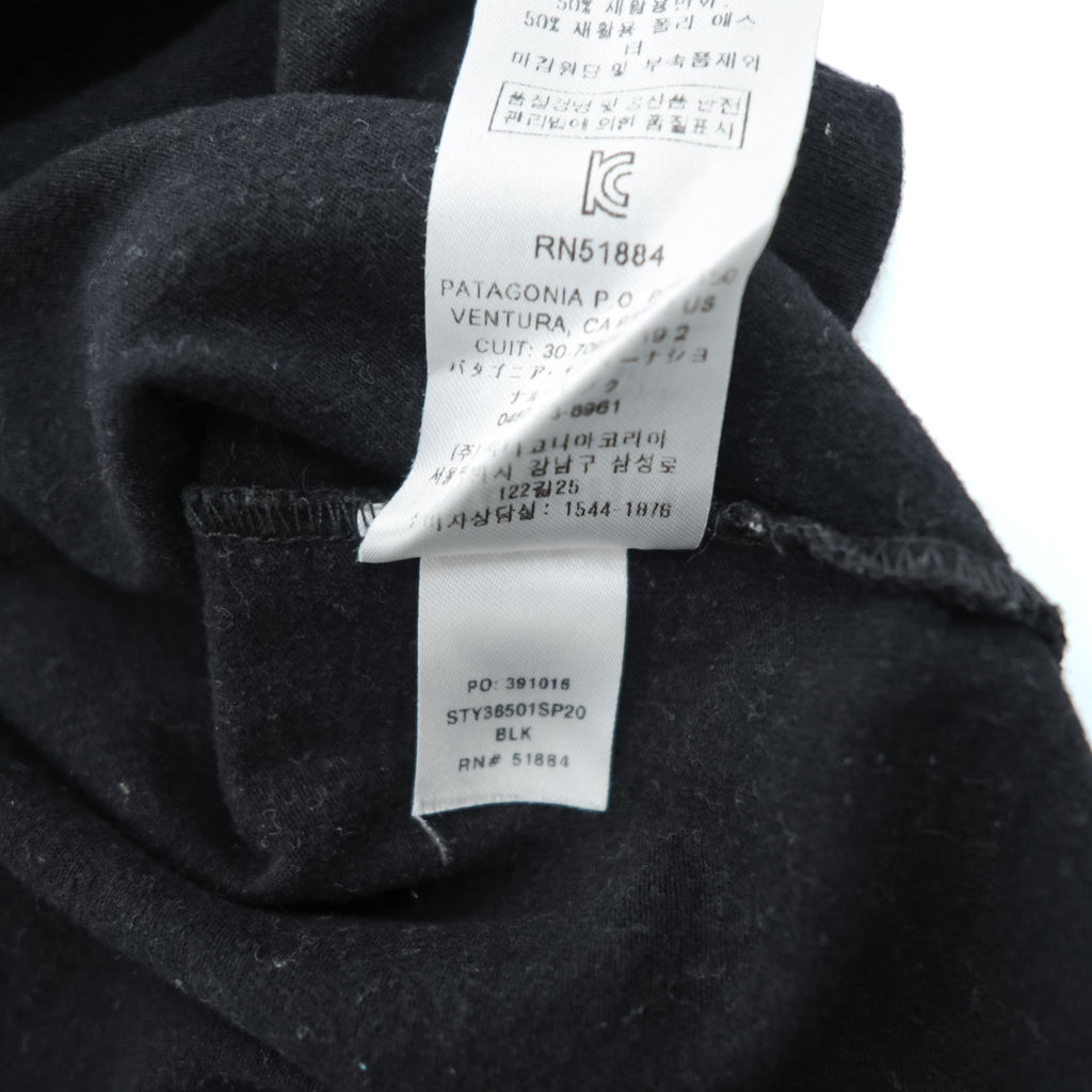 Patagonia Tシャツ S ブラック バックプリント Fitz Roy Horizons Tee レスポンシビリティー 38501