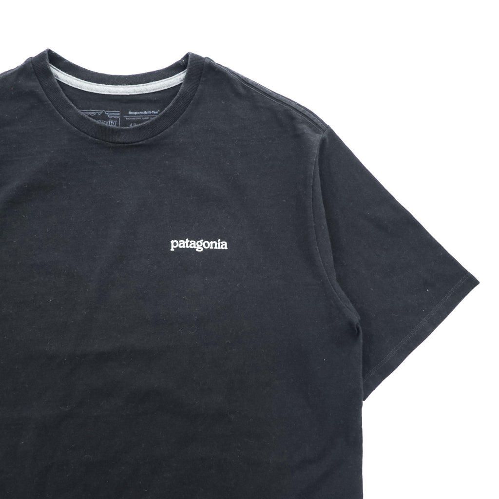 Patagonia Tシャツ S ブラック バックプリント Fitz Roy Horizons Tee レスポンシビリティー 38501