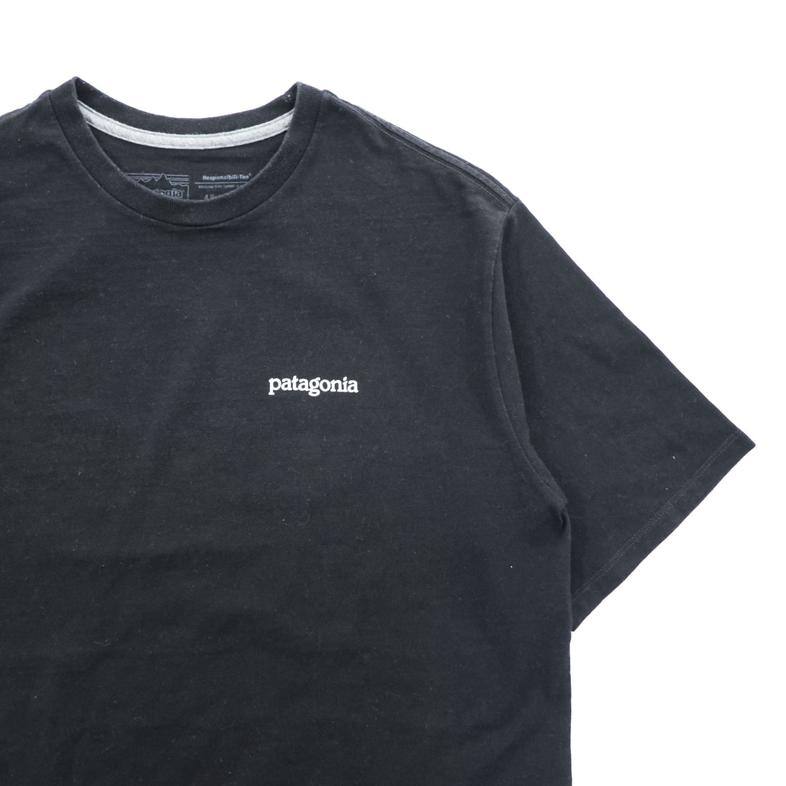 Patagonia Tシャツ S ブラック バックプリント Fitz Roy Horizons Tee レスポンシビリティー 38501