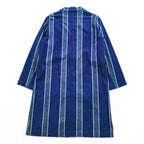 BLUE BLUE Made in Japan Indigo Blue Cotton-Linen Stripe Atelier Shop Coat M ARIGATO 700059-534