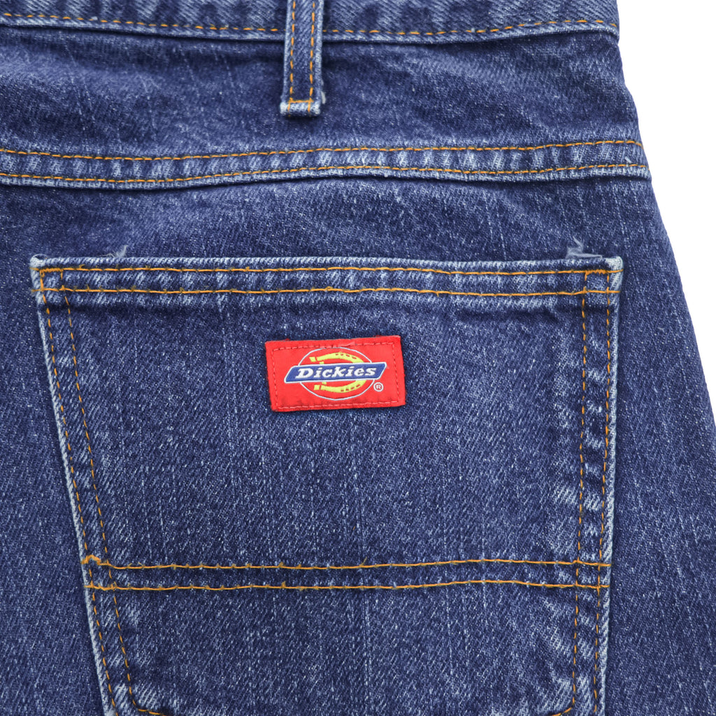 Dickies Denim Jeans Straight Indigo Washed Work Pants Zip Fly 36x30 (W36 L30) 100% Cotton