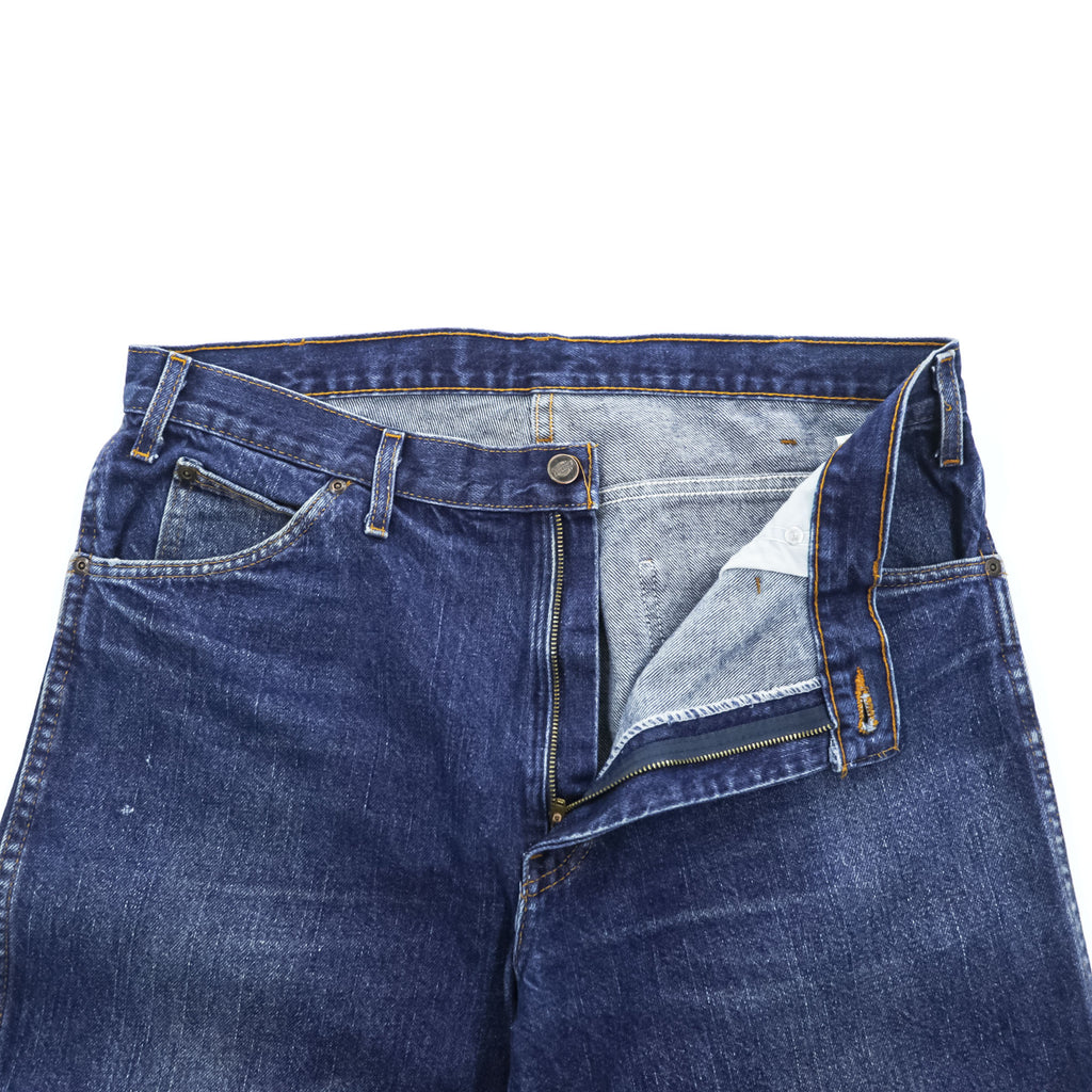Dickies Denim Jeans Straight Indigo Washed Work Pants Zip Fly 36x30 (W36 L30) 100% Cotton