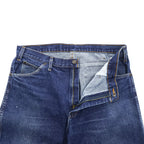 Dickies Denim Jeans Straight Indigo Washed Work Pants Zip Fly 36x30 (W36 L30) 100% Cotton