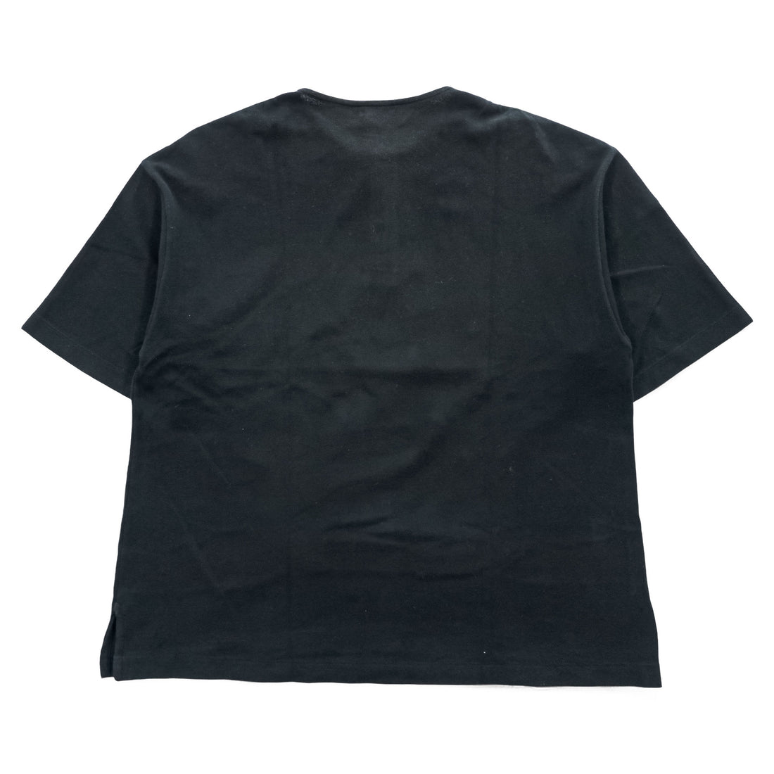 AURALEE スーパーソフトピケ ヘンリーネック Tシャツ L ブラック SUPER SOFT PIQUE HENRY NECK 鹿の子 A9SH02SK 日本製