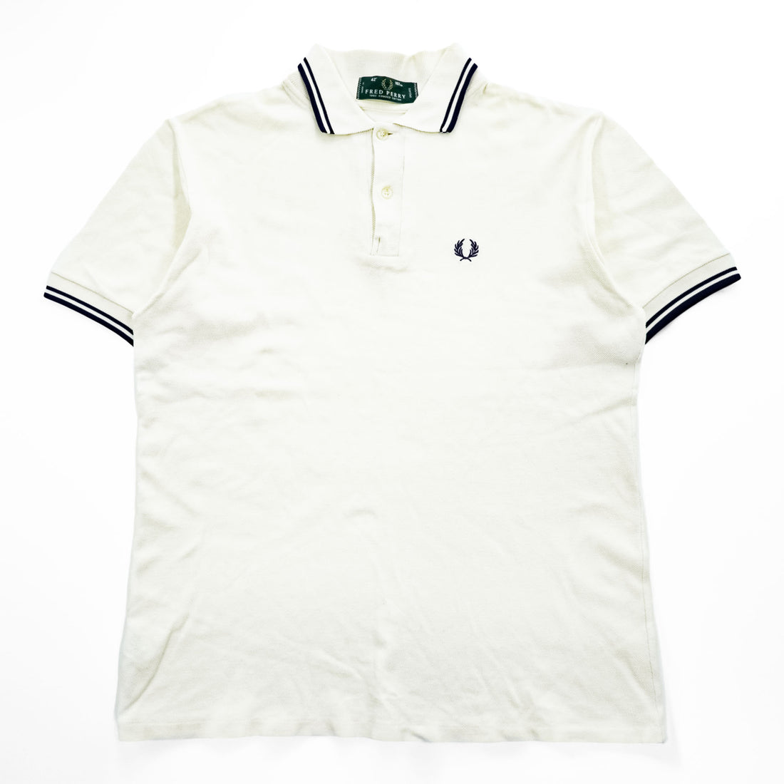 FRED PERRY 90年代 ヴィンテージ 英国製 ポロシャツ L ホワイト イングランド製