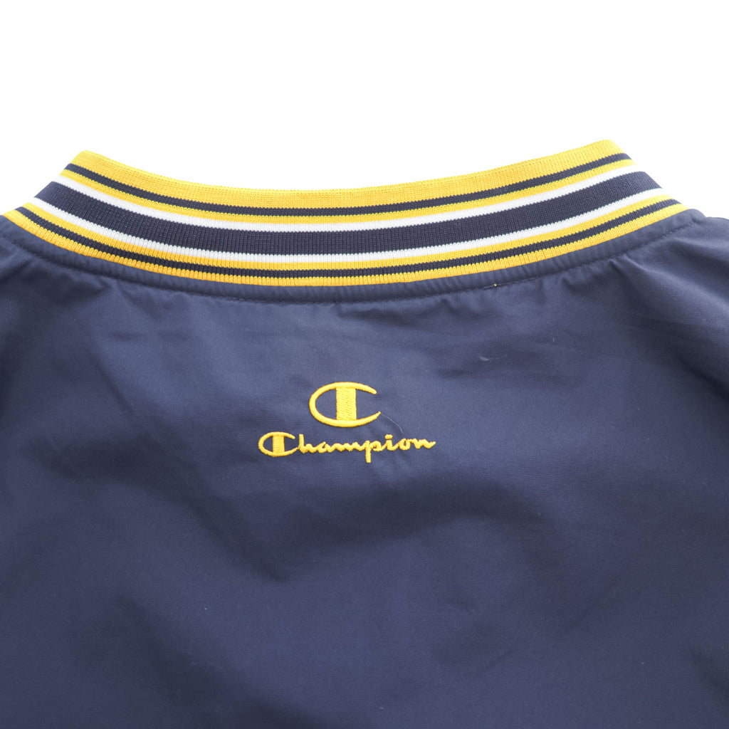 Champion 90s Vintage Track Jacket Jersey XL Navy, Yellow Drawstring, US NAVY Patch