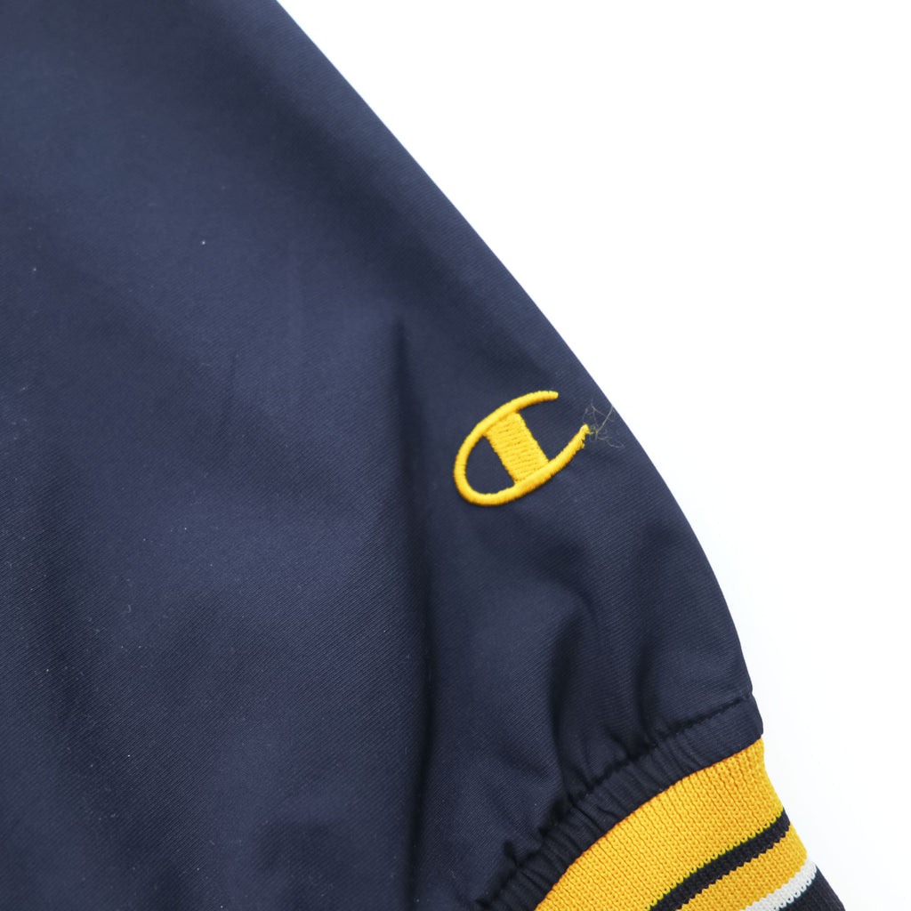 Champion 90s Vintage Track Jacket Jersey XL Navy, Yellow Drawstring, US NAVY Patch