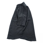 Louisiana Lodge 100% Linen Black Short Sleeve Button-Up Shirt Chest Pocket Curved Hem M (fits L)