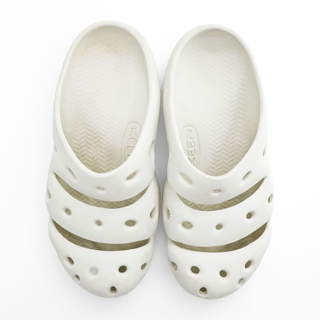 KEEN Clog Sandals White/Brown EVA Slip-On Vent Holes Lightweight Size JP 28cm (US 10)