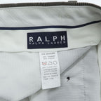 Ralph Lauren 90年代 グレンチェック 2タック スラックス パンツ L グレー プリーツ ダブルカフス