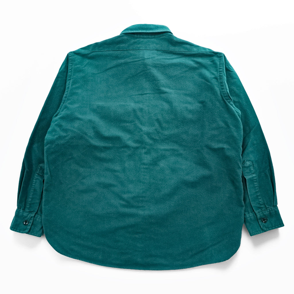 L.L.Bean 80s Vintage USA Made Long Sleeve Shirt XL Green CHAMOIS CLOTH SHIRT