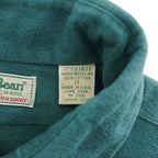 L.L.Bean 80s Vintage USA Made Long Sleeve Shirt XL Green CHAMOIS CLOTH SHIRT