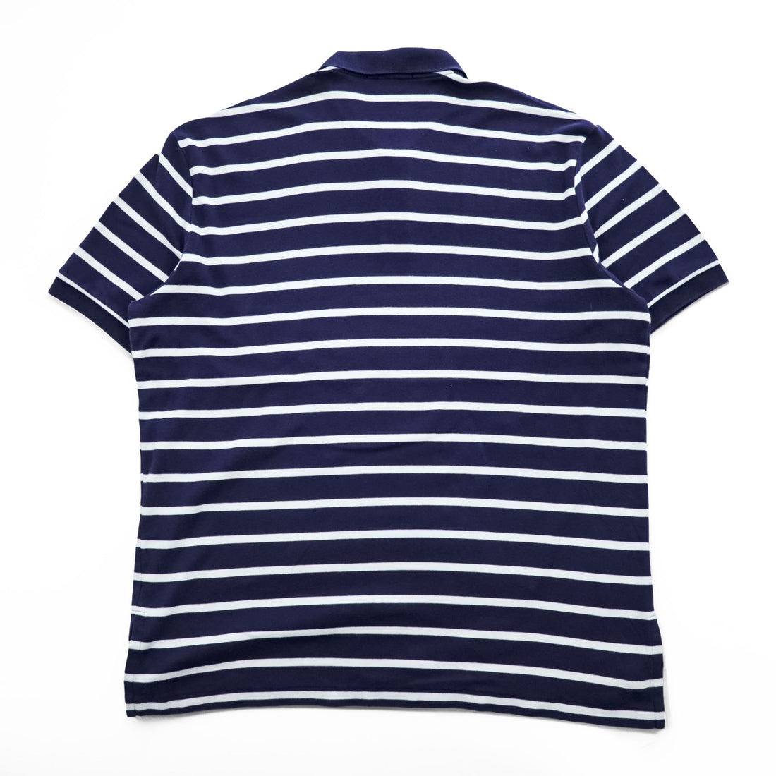 Polo Ralph Lauren 90年代 ビッグサイズ ボーダー ポロシャツ XL ネイビー スモールポニー ロゴ 刺繍