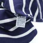 Polo Ralph Lauren 90年代 ビッグサイズ ボーダー ポロシャツ XL ネイビー スモールポニー ロゴ 刺繍