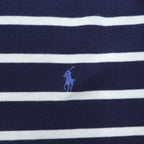 Polo Ralph Lauren 90年代 ビッグサイズ ボーダー ポロシャツ XL ネイビー スモールポニー ロゴ 刺繍