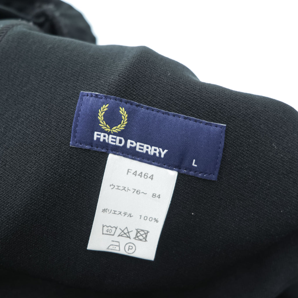 FRED PERRY イージーパンツ トラックパンツ ジャージ L センタープレス ブラック ワンポイントロゴ F4464